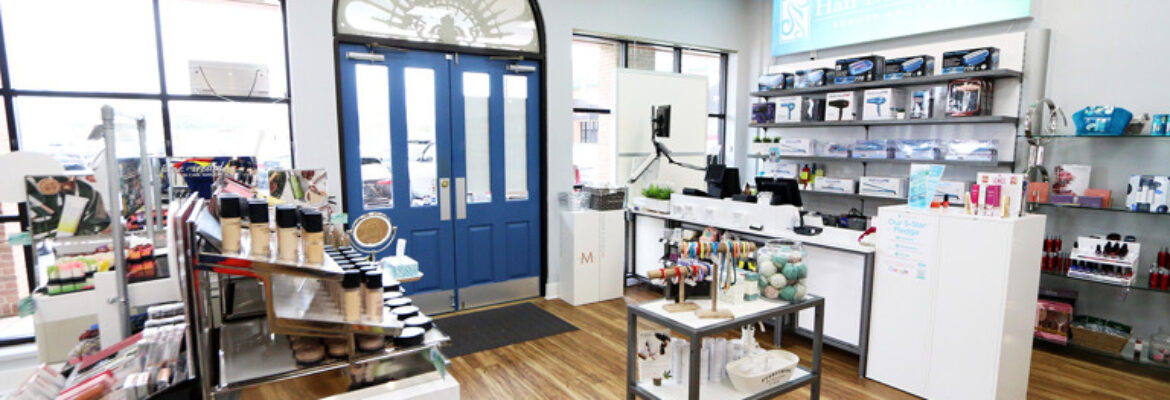 High-end retail beauty boutique in a busy shopping area